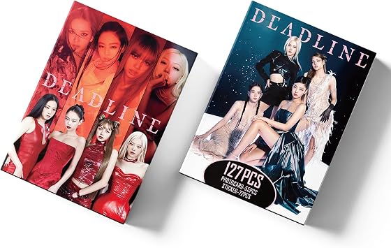 MXP 127PCS Postcards BP LOMO Cards DEADLINE Merchandise Featuring Jisoo, Jennie, Lisa And Rose 55PCS Photos Cards And 57pcs Stickers