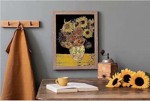 Miniatura 2 de Pintura artística para rascar, 4 piezas, Vincent Van Gogh, juego de papel arcoíris para adultos y niños, tarjeta de boceto de bricolaje, grabado,