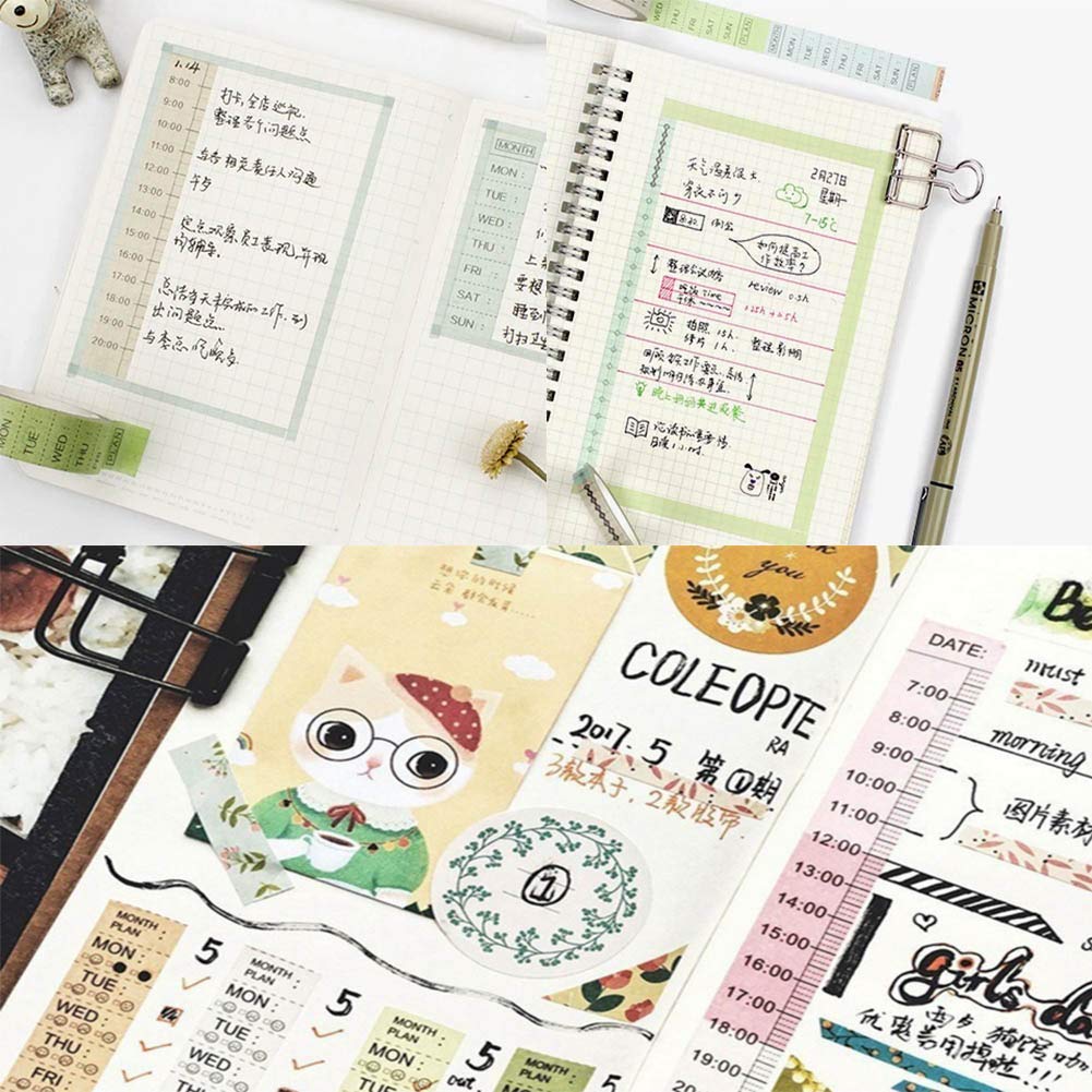 Amazon.co.jp: NITIUMI マスキングテープ スケジュールステッカー 手帳