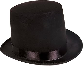 Kangaroo Lincoln Black Top Hat for Men & Women Mens Hat Adult Costume Accessory for Cosplay, Halloween, Carnival & Party Events Elegant Formal Dress up Apparel