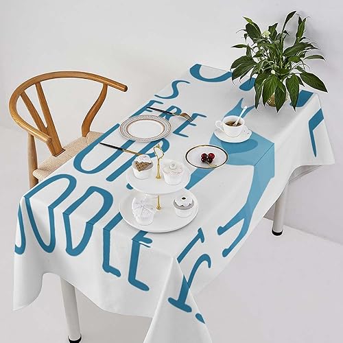 Mantel rectangular de boda de 60 x 120 pulgadas, manteles color marfil para mesas rectangulares, resistentes a las manchas, para vacaciones,