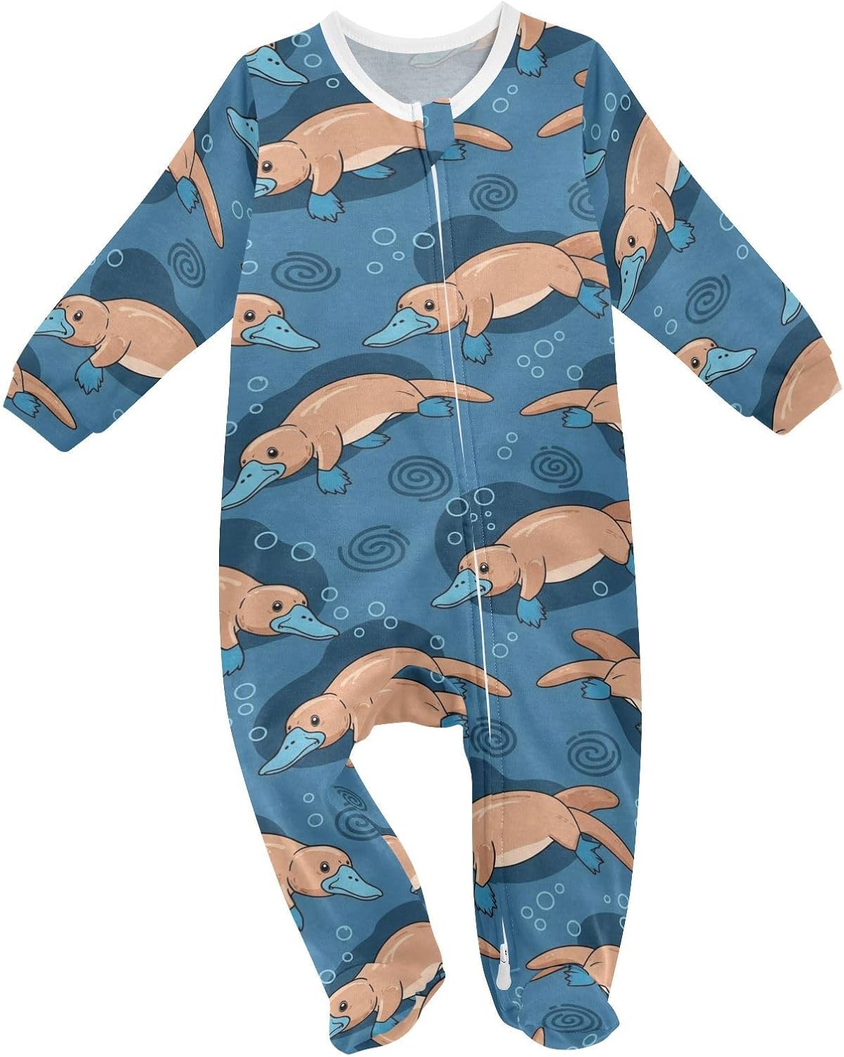 DOMIKING Baby Boy Girl Pajamas Unisex Footie Pajamas Cotton One-Piece Jumpsuit Sleeper Sleepwear