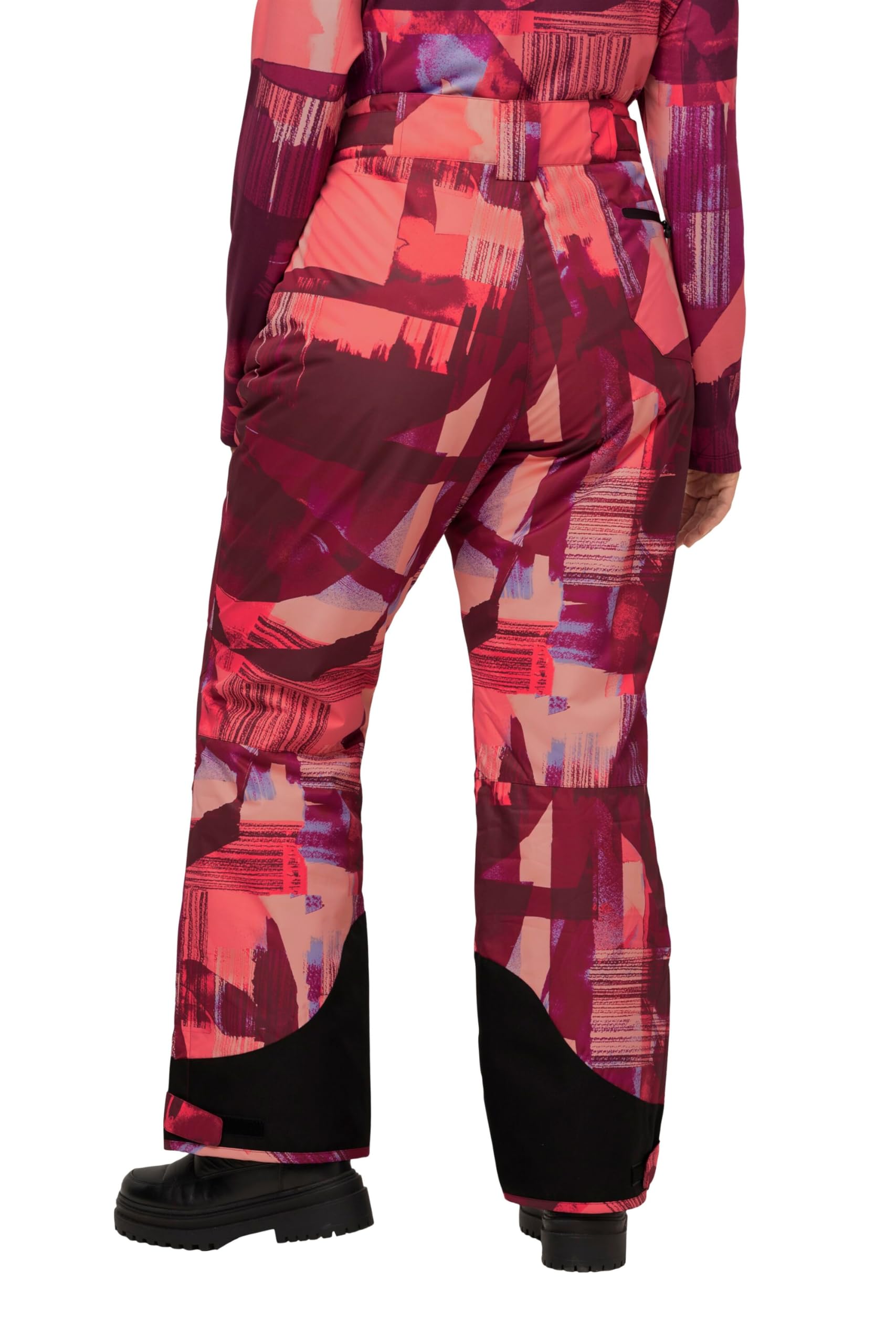Ulla Popken Damen große Größen Übergrößen Plus Size Skihose, wasserdicht, Klettriegel, Schneefang 824258