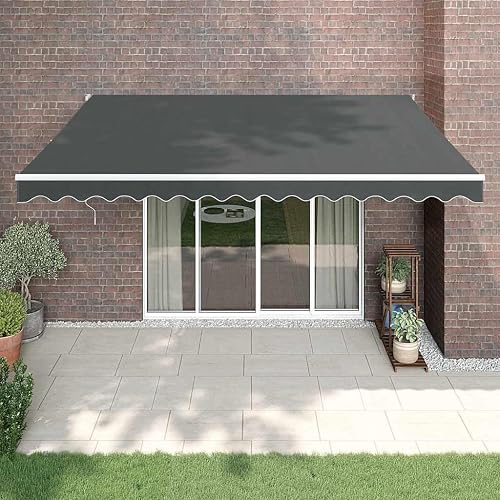 Store banne électrique, Aluminium, Anthracite, 4.5 x 3 m