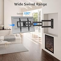 Suport TV de perete MOUNTUP cu braț lung de 38 inchi, pentru ecrane de 32-75 inchi, cu mișcare completă, înclinabil, pivotant, extensibil, VESA 600x400, max 95 kg 6