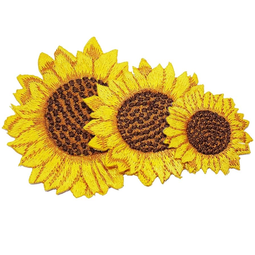ひまわり様用✨リリパット✨THE VICTORAN SHOPS Amazon.co.jp: 3 Pcs Sunflower Embroidery Applique Children's