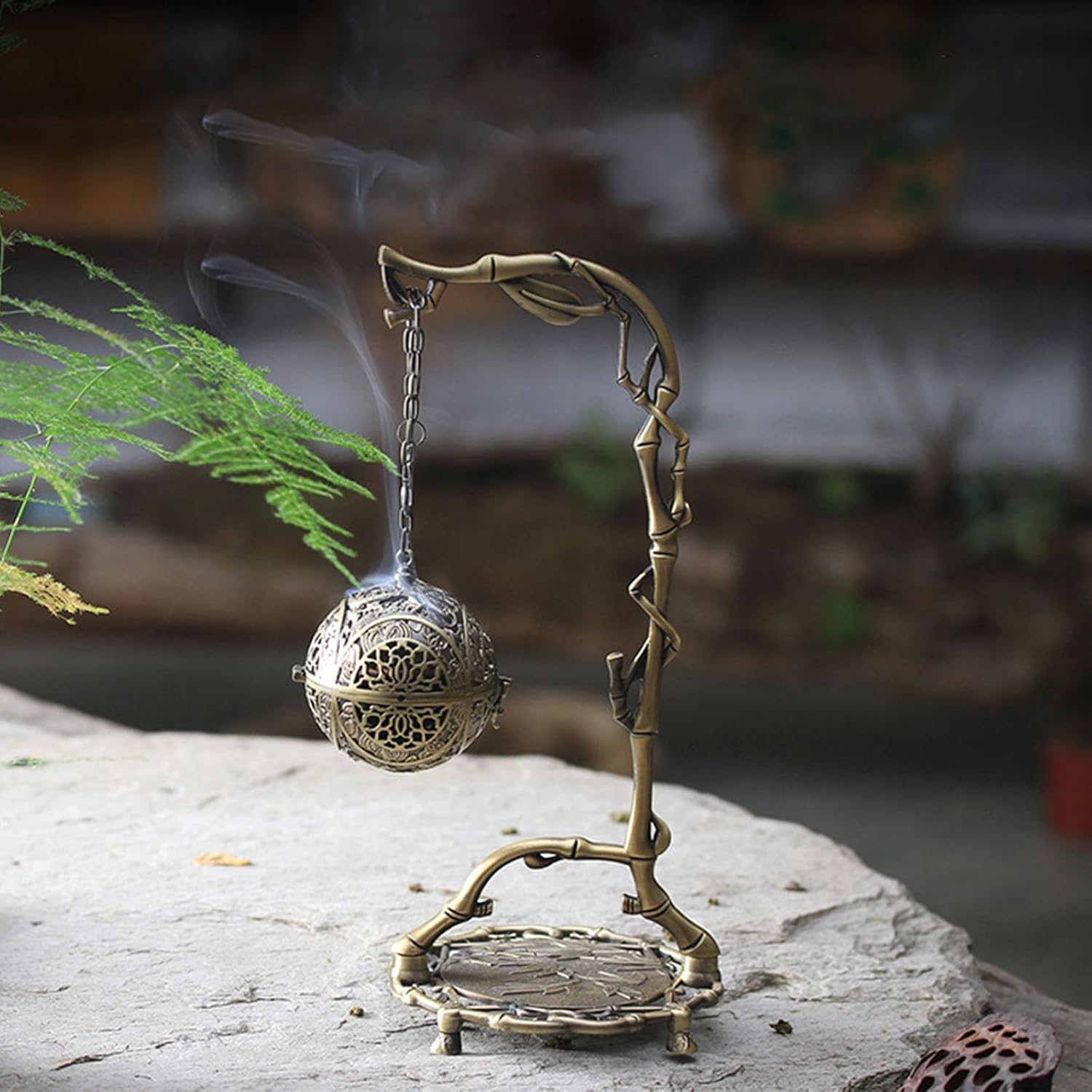 Hanging Incense Burner, Vintage Alloy Incense Holder with Incense, Anti-ash Incense Burner for Yoga Spa Aromatherapy Home Decor