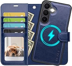 OCASE Case for Samsung Galaxy S26 Plus Magnetic Removable: 2-in-1 PU Leather Wallet Cover with RFID Protection, Card Slots, Antishock Cover for Samsung Galaxy S26+ 5G - Blue