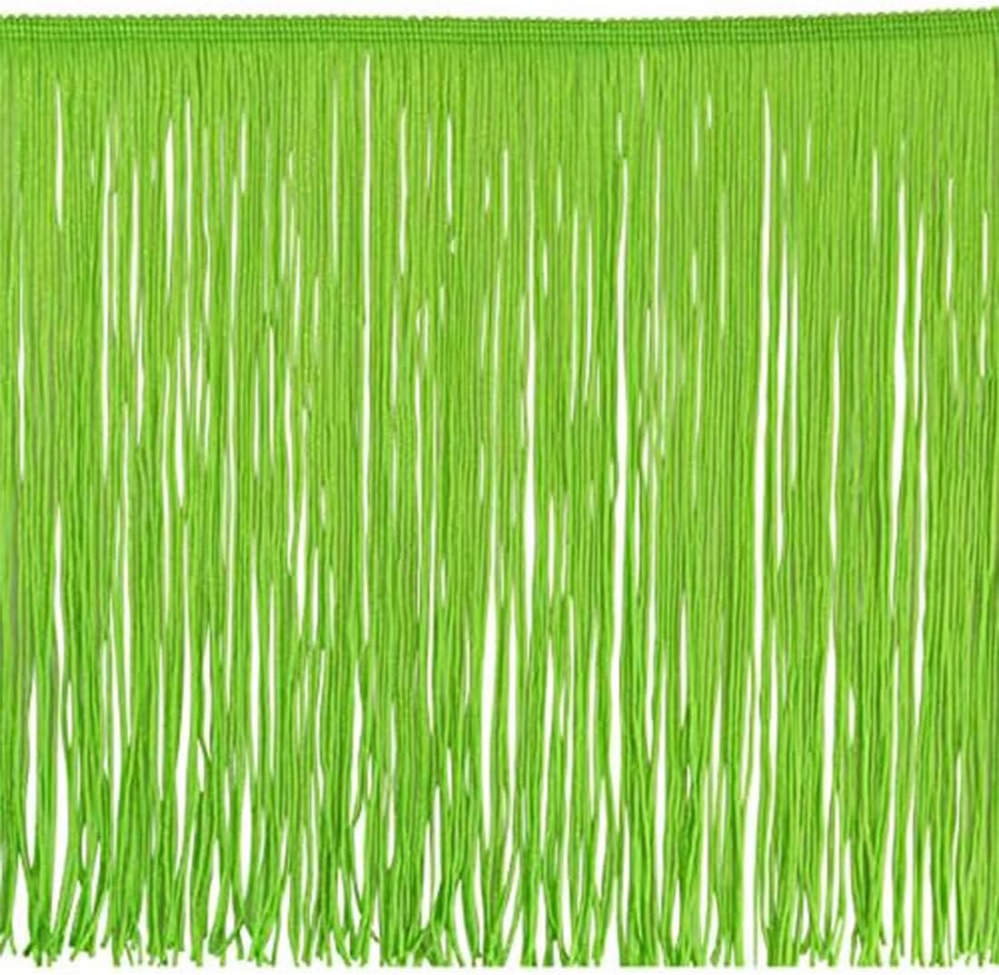 Trims By The Yard 12" Chainette Fringe Trim, Polyester-Made Decorative Fringe Trim, Versatile Fringes for Costumes, Uniforms, Home Decor, and Party Decorations, 10 yards, Teal