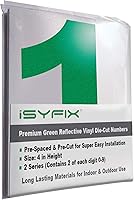 Vista 15 de iSYFIX Calcomanías de Números de Vinilo Verde Manzana – 1.5 Pulgadas Autoadhesivas (2 Juegos) – Calcomanía Premium Troquelada y Pre-espaciada