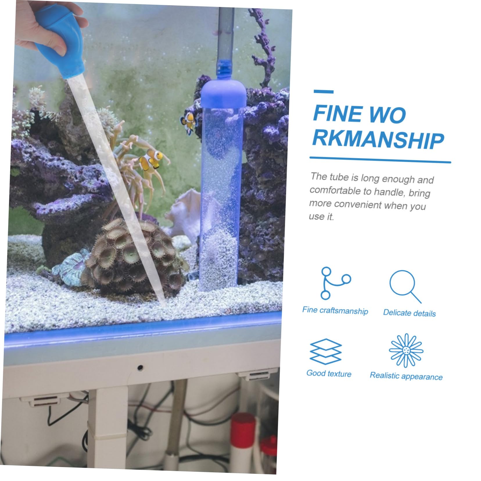 BESPORTBLE Plastic Fish Tank Water Changer Aquarium Water Change Hose 45cm for Aquarium