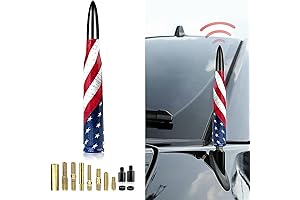 1 Pack Bullet Car Antenna, 0.78In x 5.51In V1 Max Anti-Theft Vehicle Signal Antenna