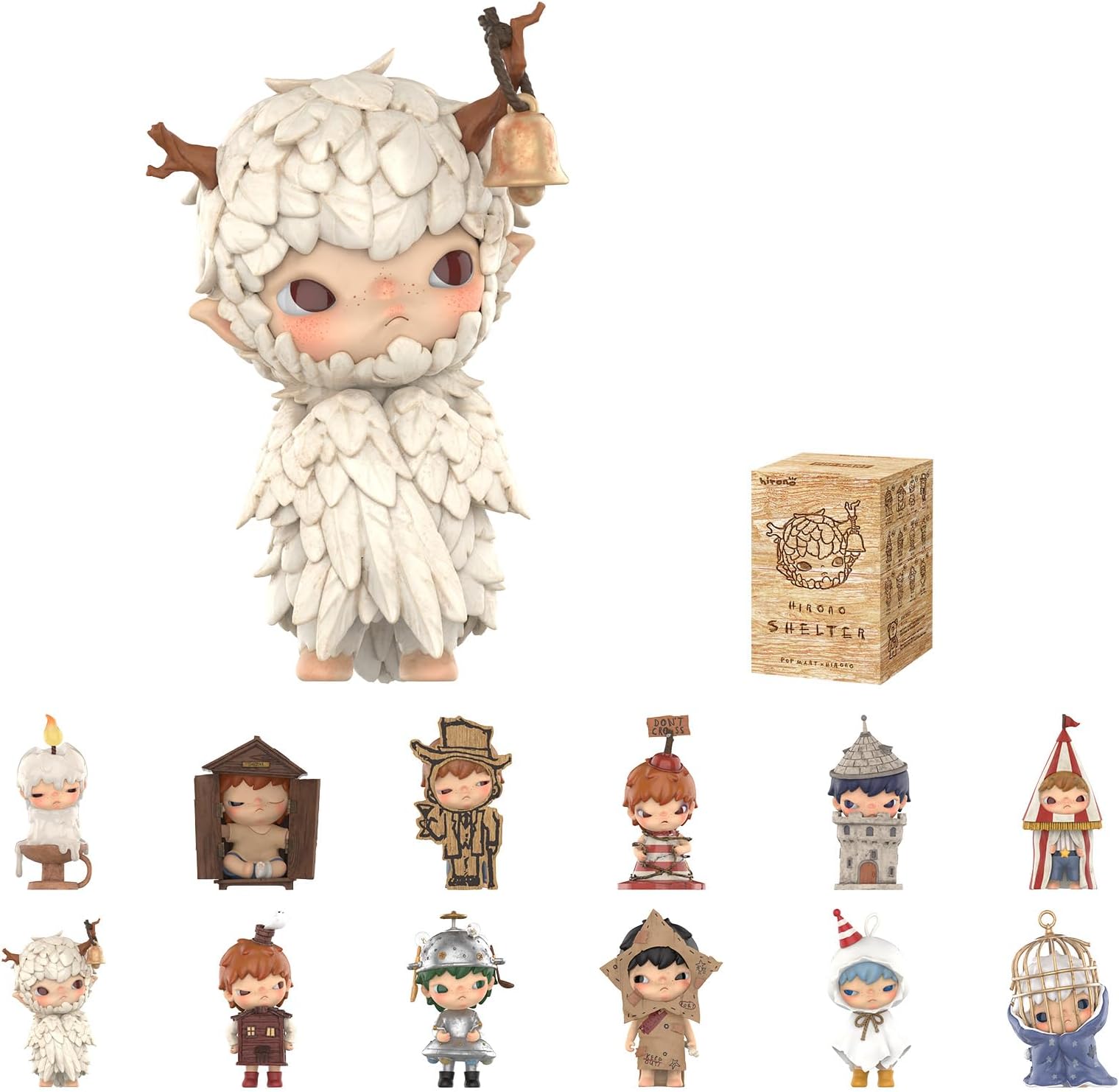 POP MART Hirono Shelter Series Figures, HIRONO Blind Box Figures, Random Design Action Figures Collectible Toys Home Decorations, Holiday Birthday Gifts for Boys and Girls, Single Box