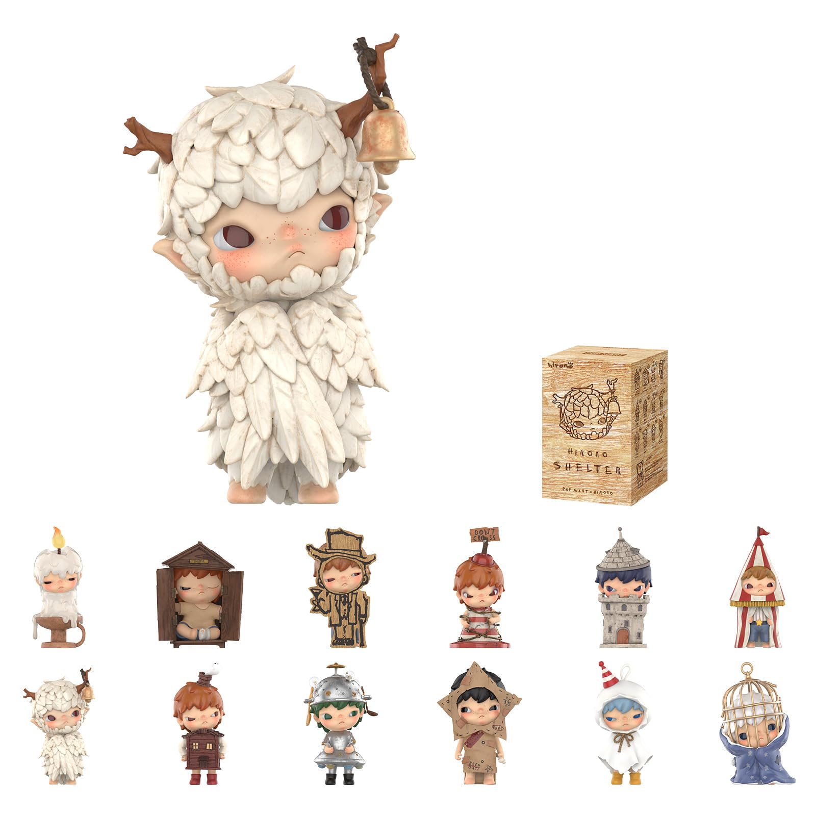 POP MART Hirono Shelter Series Figures, HIRONO Blind Box Figures, Random Design Action Figures Collectible Toys Home Decorations, Holiday Birthday Gifts for Boys and Girls, Single Box