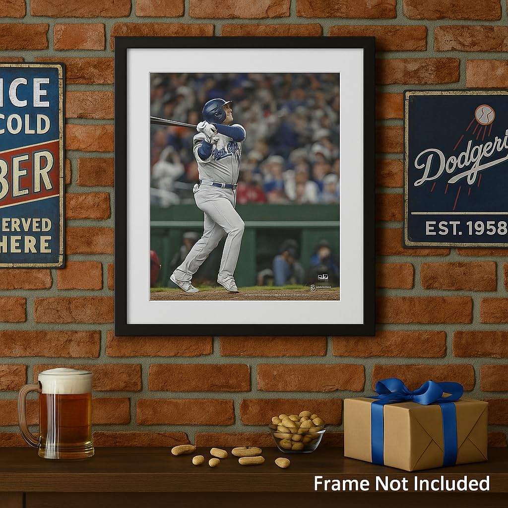 Shohei Ohtani Los Angeles Dodgers 8x10 Photo – Officially Licensed MLB Poster | Slugger at the Plate | Baseball Wall Art Gift