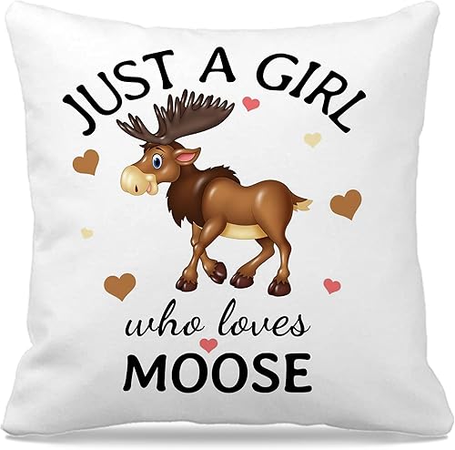 Fundas de almohada de alce, funda de almohada de alce de 18 x 18 pulgadas, decoraciones de alce de Navidad, almohada de alce para sofá, regalos de