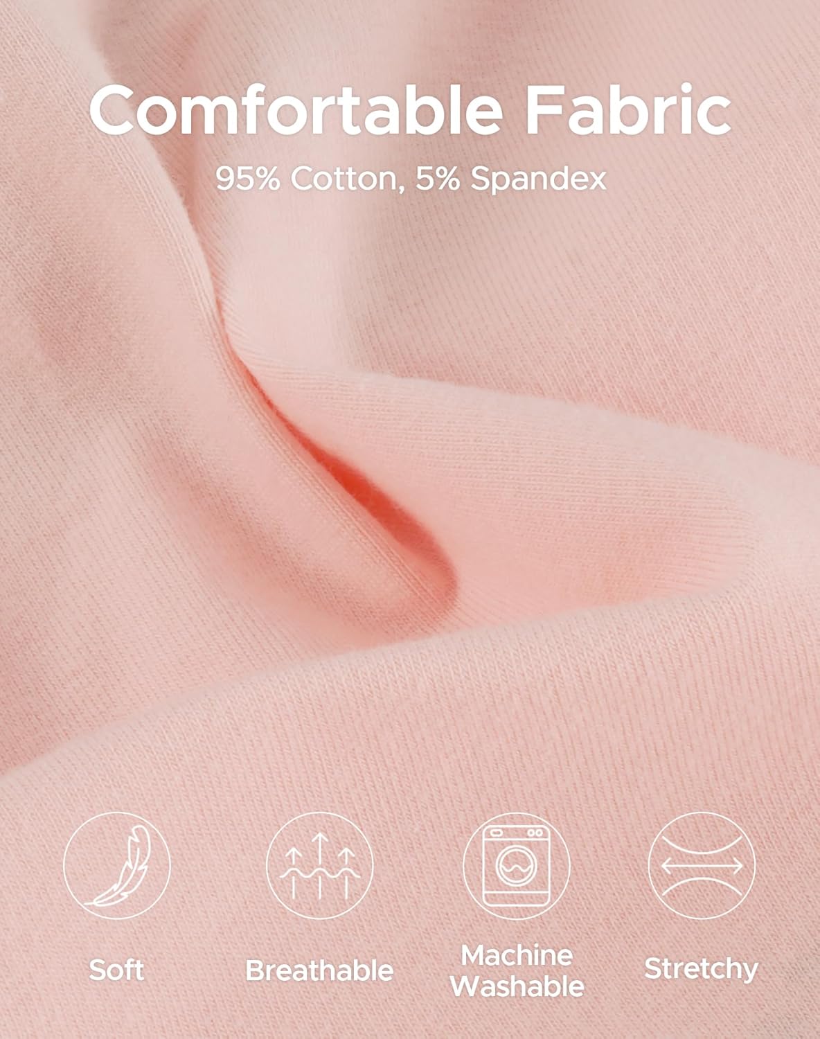 INNERSY Boy Shorts Underwear for Women Cotton Boxer Briefs Breathable Moisture Wicking Boyshorts Panties 4-Pack - Image 6