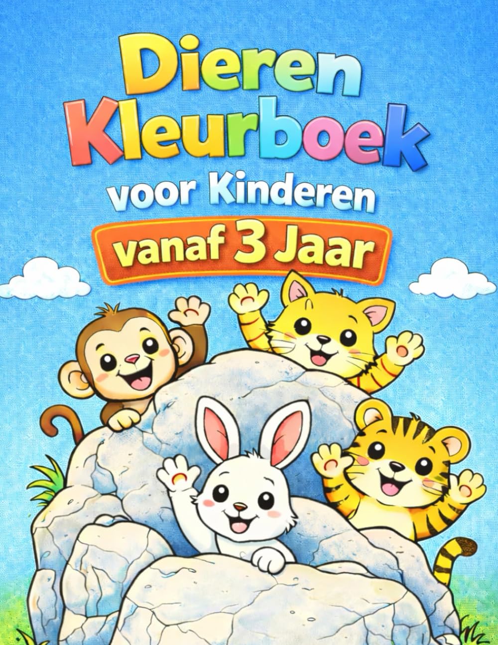 Dieren Kleurboek voor Kinderen vanaf 3 Jaar: Vrolijke Dieren voor Kleine Kunstenaars