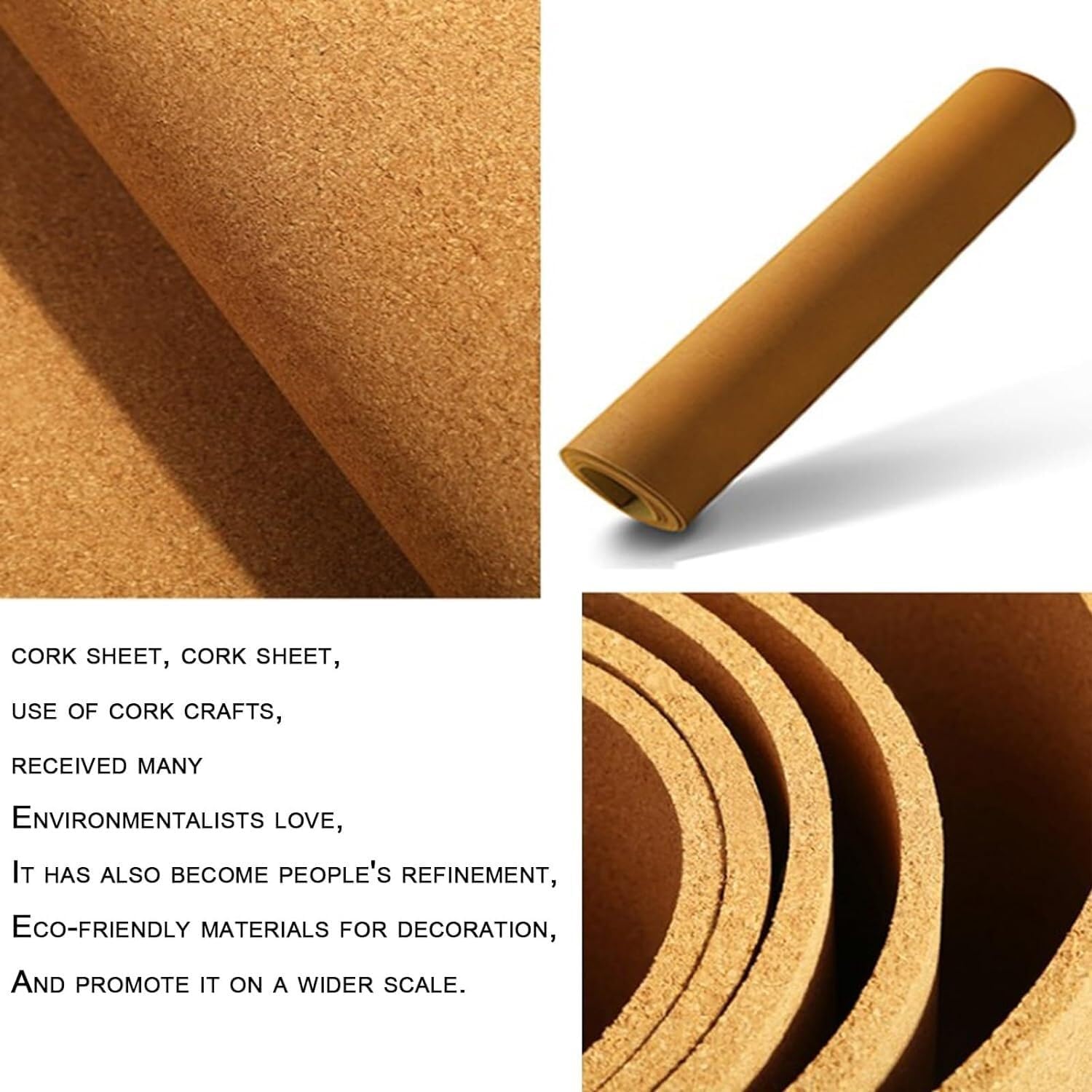 Cork Board Self-Adhesive Backing Cork Roll,Self-Adhesive Bulletin Board,for Decorating Wall,Furniture, Crafting DIY Projects for Office & Home Decor (Color : Brown, Size : 1.22x4.92m(6MM))