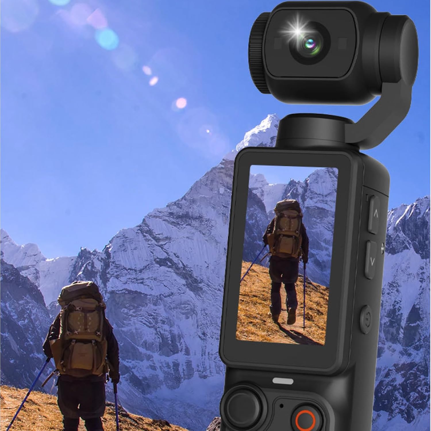 Lightweight Portable Adventure Camera with 1080P Resolution and Adjustable Lens Perfect for Travel and Everyday Use Cycling Camera