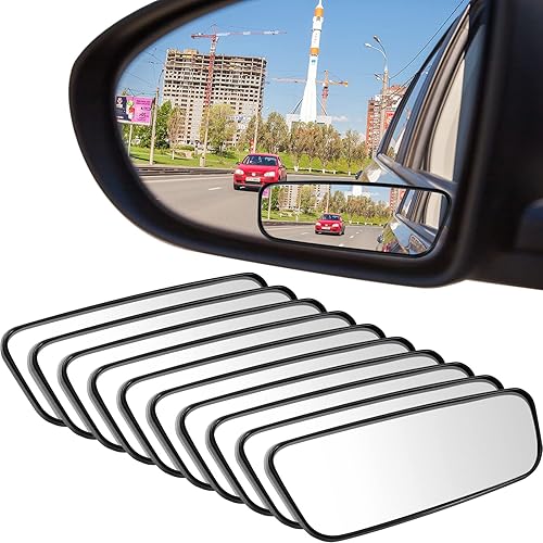 10 piezas de espejo de punto ciego para automóvil espejo lateral ancho de 360 grados vidrio HD convexo espejo lateral de automóvil espejos