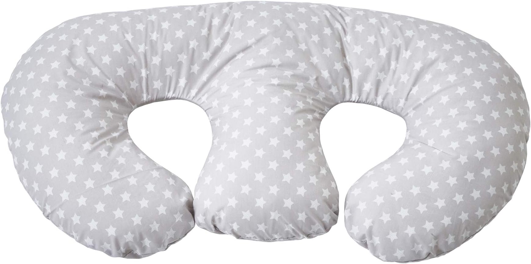 Grey Star Twin Maternity and Nursing Pillow for Support, Breast Feeding, Bottle Feeding with Removable Washable Cover