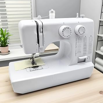 Sewing Machine With Reverse Sewing, Portable Electric Sewing Machines, 12 Stitches Sewing Machine With LED Light, Sewing Accessory Kit, Ideal For ClothingSize12.79 * 5.7 * 9.44in,Colorwhite
