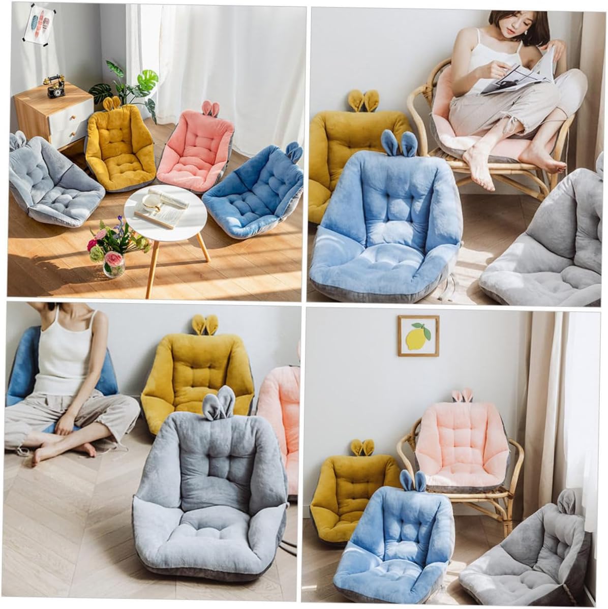 Ciieeo Delicate Seat Cushion and Back Support for Chairs Use Pad for Office Dining and Kitchen Promotes Comfort and Blood Circulation