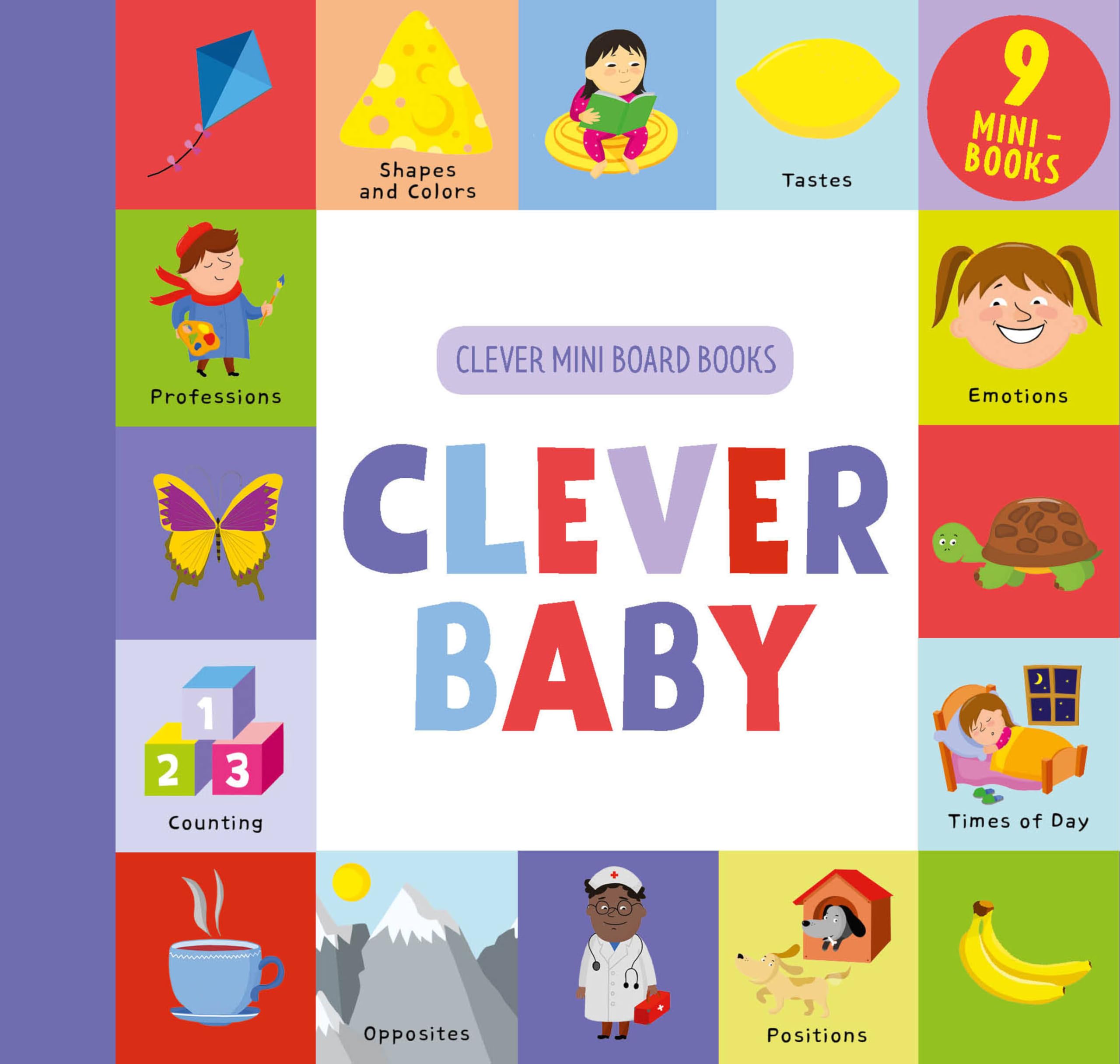 Clever Publishing Baby: 9 Mini Board Book Box Set