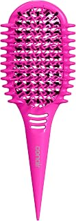 Cepillo desenredante para cabello rizado y herramienta para separar el cabello, rizos sueltos | Cepillo anti frizz con cerdas mixtas, diseño de doble ventilación, cepillo de viaje con mango seccionador, uso en cabello mojado o húmedo