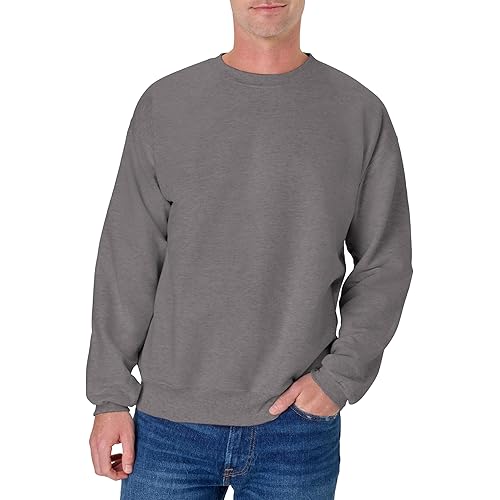 Hanes mens Ultimate Sweatshirt, Heavyweight Fleece Sweatshirt, Crewneck Pullover for Men
