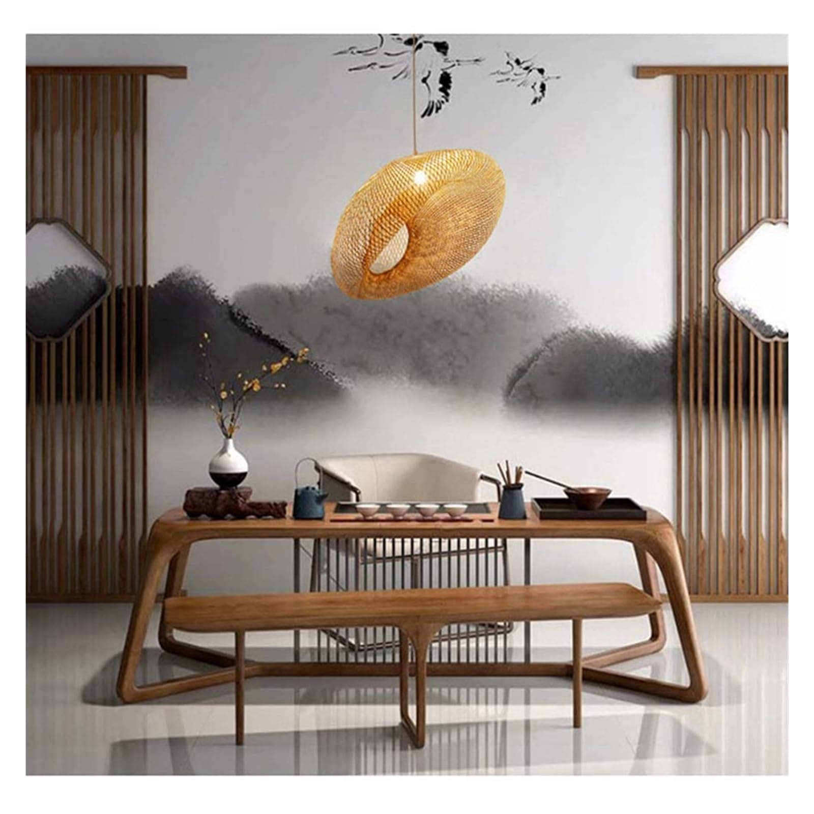 Lampadario a sospensione fatto a mano per soggiorno e cucina (60 cm)