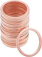 Vista 6 de uxcell Anillo de sellado plano de cobre M18 x 0.945 in x 0.059 in para tuerca de tornillo