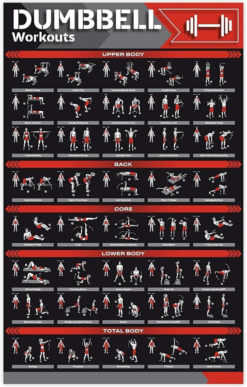 Motivational Dumbbell Workout Poster - HD Art -1 Motivational Dumbbell Workout Poster - HD Art -1