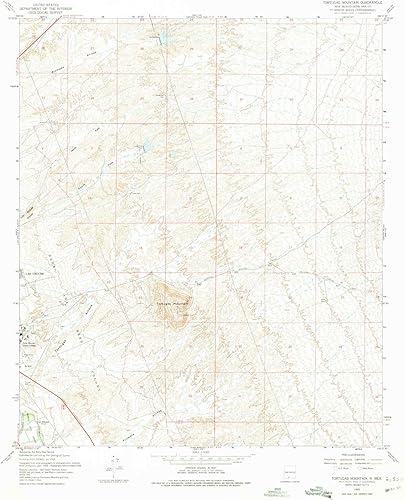 YellowMaps Tortugas Mountain NM topo map, 124000 Scale, 7.5 X 7.5 Minute, Historical, 1955, Updated 1975, 26.8 x 22 in