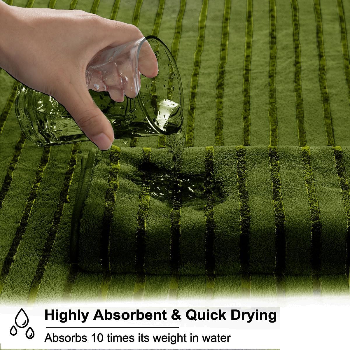 Mistyrose Large Bath Towels Set, Super Absorbent Microfiber - 2 Oversized Bath Sheets, 2 Hand Towels, 4 Washcloths for Family, Hotel, Spa, Gym (Camouflage Color)