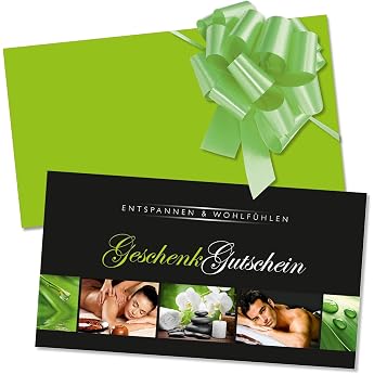 Voucher Set 25 x Voucher + Envelope + Ribbon For Cosmetic Studios Massage Institutes Cosmetics Blank to Fill Yourself