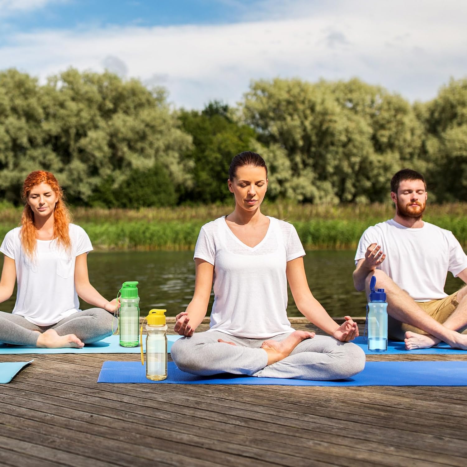 Tioncy 50 Pieces Plastic Water Bottles for Kids Bulk 17 oz Water Bottles Bulk Sports Adults Kids Reusable Large Water Bottles Leakproof Drink Flip Cap Bottles for Party Outdoor Children School