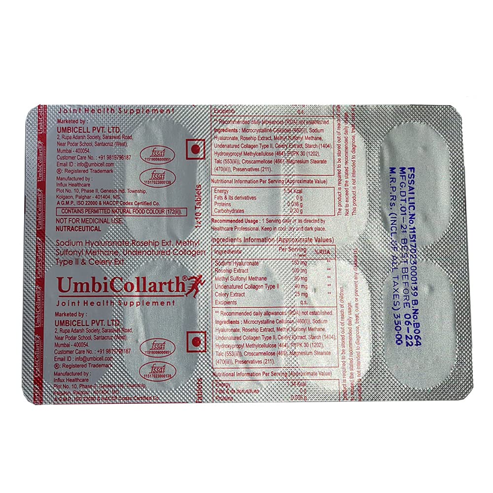 Umbicollarth Joint Health Supplement for Men/Women (Pack of 6) Umbicollarth Joint Health Supplement for Men/Women (Pack of 6)