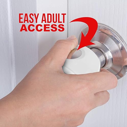 Miniatura 8 de TinyPatrol - Juego de 8 tapas para pomo de puerta de seguridad para bebés techo infantil fáciles de instalar y quitar en las puertas diseño