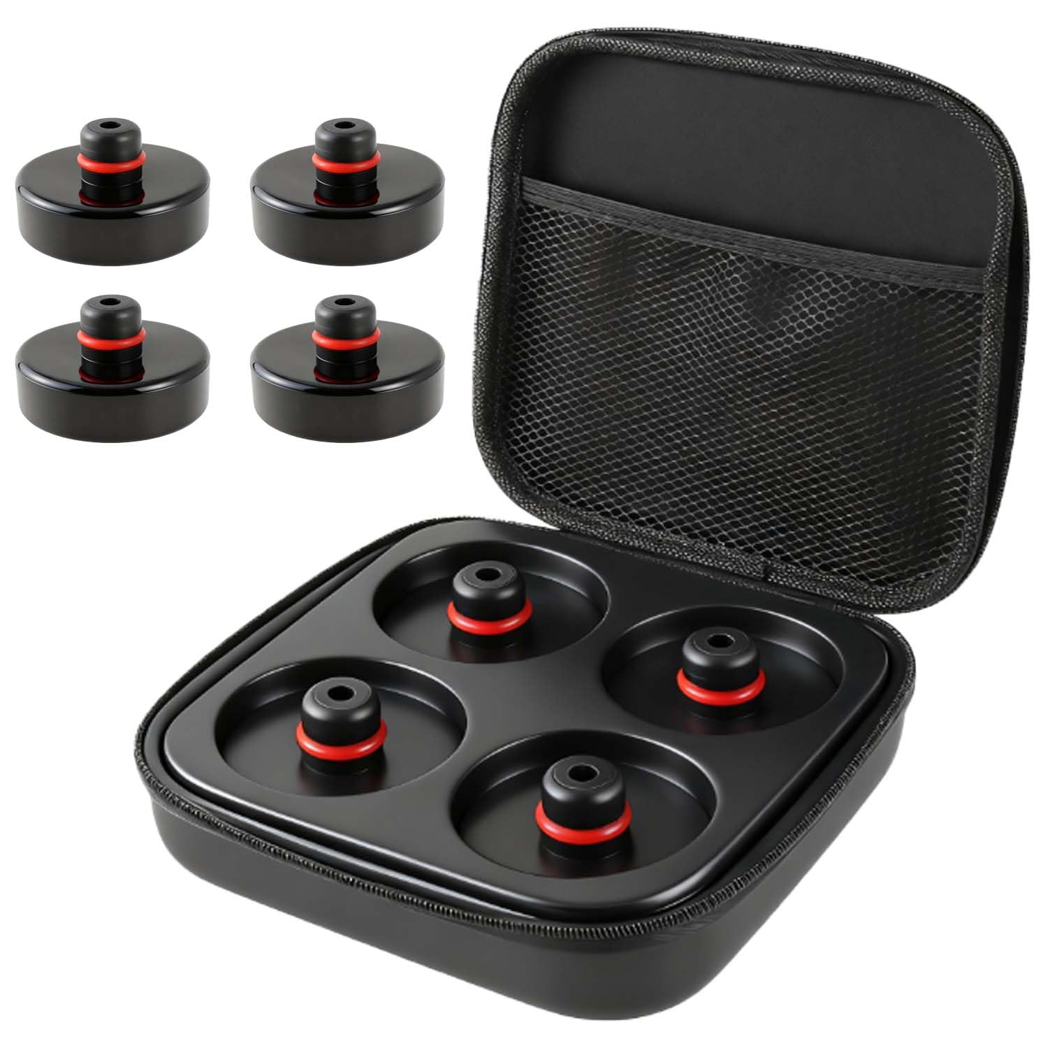 4 Pezzi Tampone in Gomma per Cric Per 3/Y/X/S,con scatola portaoggetti | Attrezzo per Cric per Telaio, Accessori Tesla, per Tesla Model Y, Juniper Model 3, Highland S e X