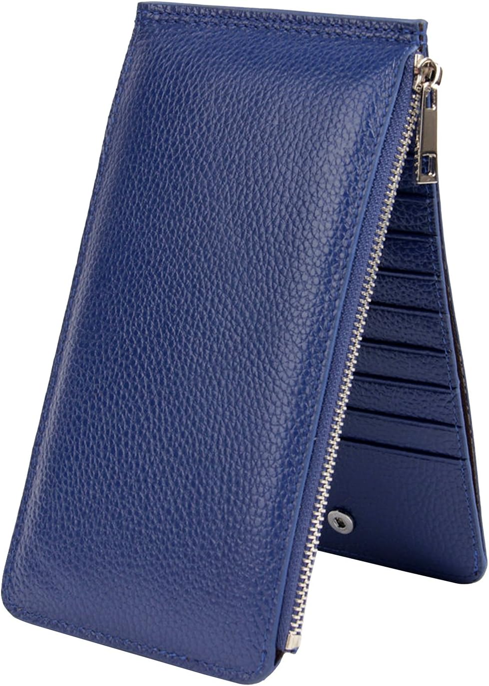 Yafeige Womens Wallet RFID Blocking Bifold Genuine Leather Multi Card Organizer Wallet with Zipper Pocket(Blue)
