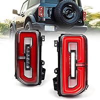 Vista 1 de Juego de luces traseras LED para Ford Bronco 2021 2022 2023, juego de luces traseras mejoradas, solo apto para accesorios halógenos originales