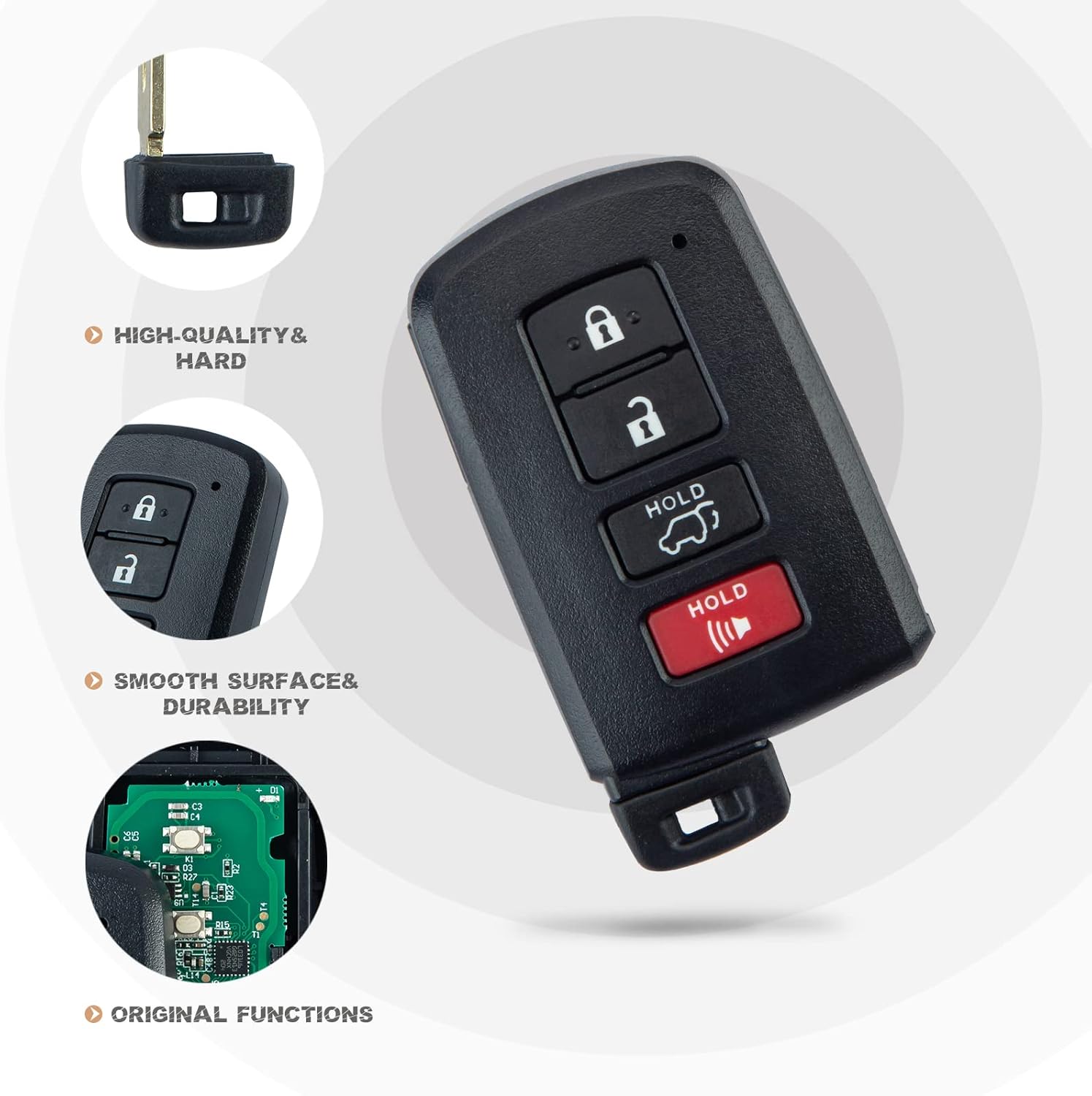 Smart Key Fob Replacement for 2013-2018 Toyota RAV4 Smart Remote FCC ID: HYQ14FBA Board 0020 G