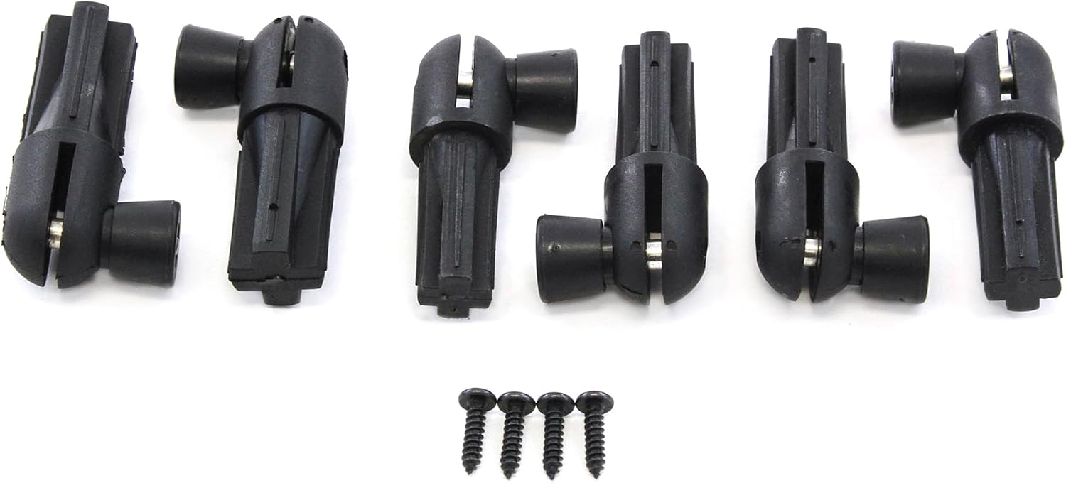 Red Hound Auto Quick Release Bow Knuckles Compatible with Jeep Wrangler (1997-2006 TJ, 2007-2018 JK) Easy Top Removal Black