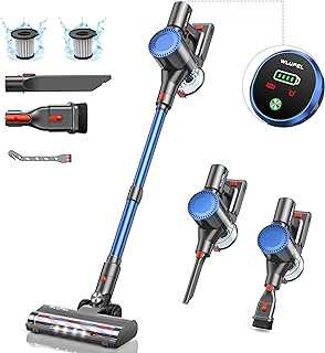 WLUPEL Cordless Vacuum Cleaner,30KPA 400W Stick Vacuum with Max to 45 Mins Runtime Battery,80000RMP Powerful Motor Handheld Vacuum for Hard Floor/Carpet/Pet Hair/Car