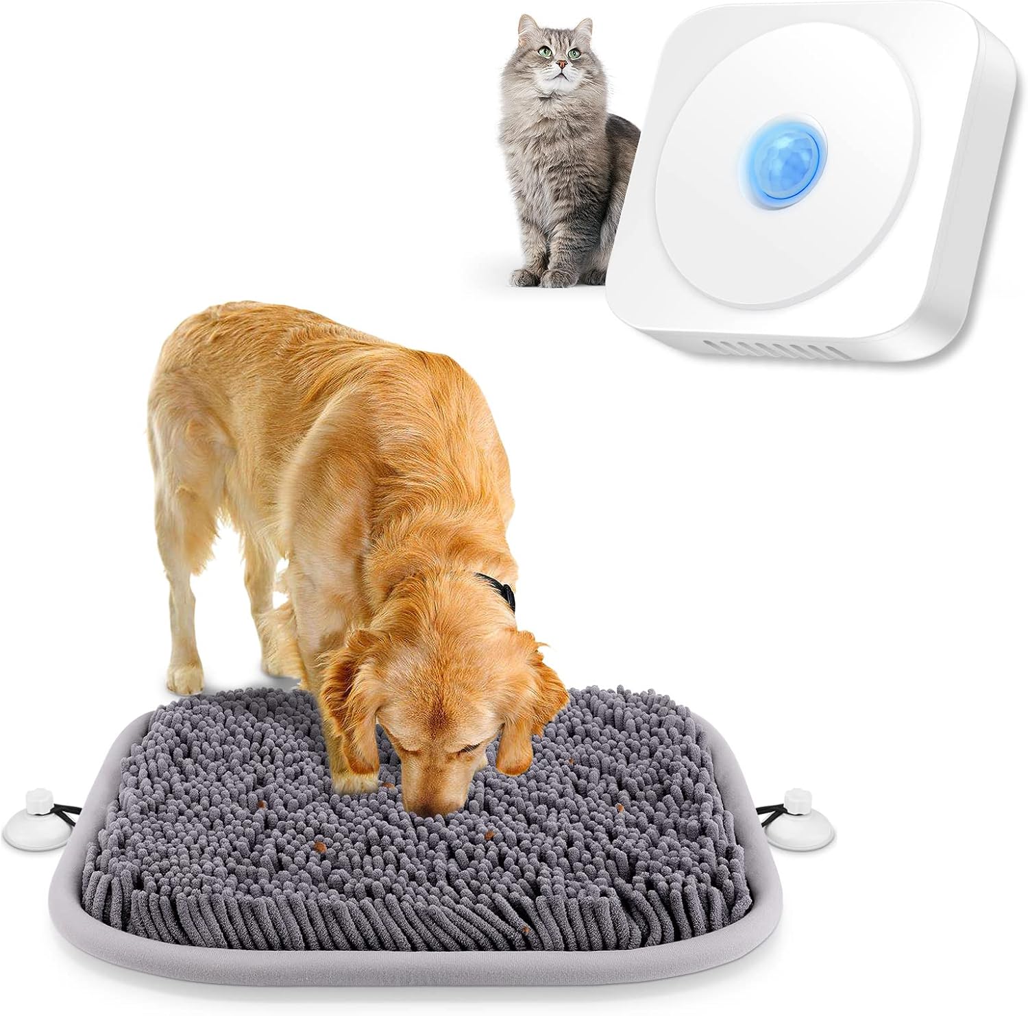 RUNDA 17'' x 21'' Snuffle Mat for Dogs and Cat Litter Deodorizer Bundle Pet Supplies