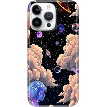Apple iPhone 15 Pro Max ile Uyumlu Silikon K l f, Space 1030 Temal  Desenli, Darbe Emici