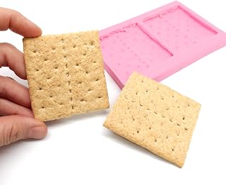 Graham 2 cavity cookie silicone mold, Graham cracker silicone mold, smore making graham cookie mold NS007