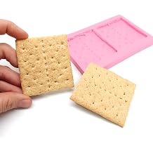 Graham 2 cavity cookie silicone mold, Graham cracker silicone mold, smore making graham cookie mold NS007